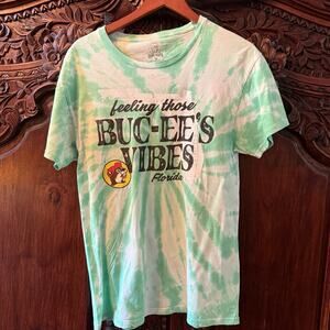 Buc-ee’s Florida Tie Dye Tshirt‎ Unisex Medium Green Summer